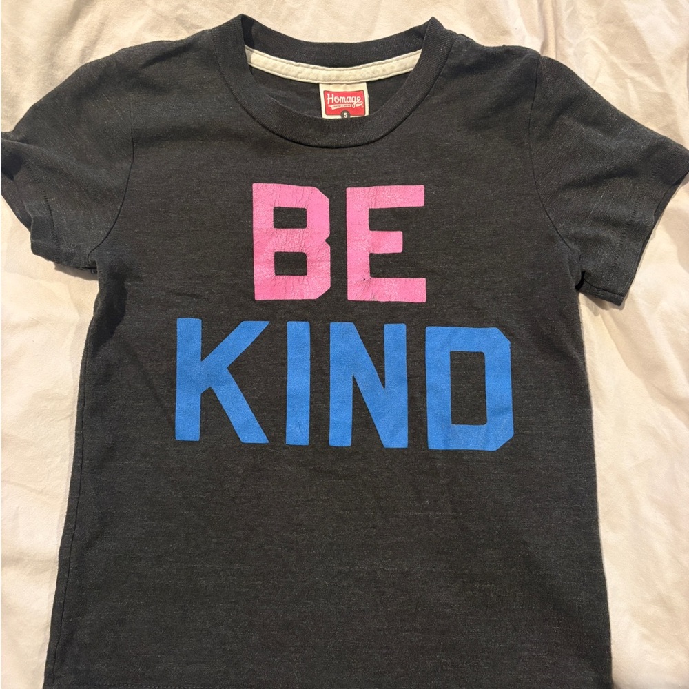 HOMAGE Kids 'Be Kind' Graphic Tee - Gray, Pink, Blue